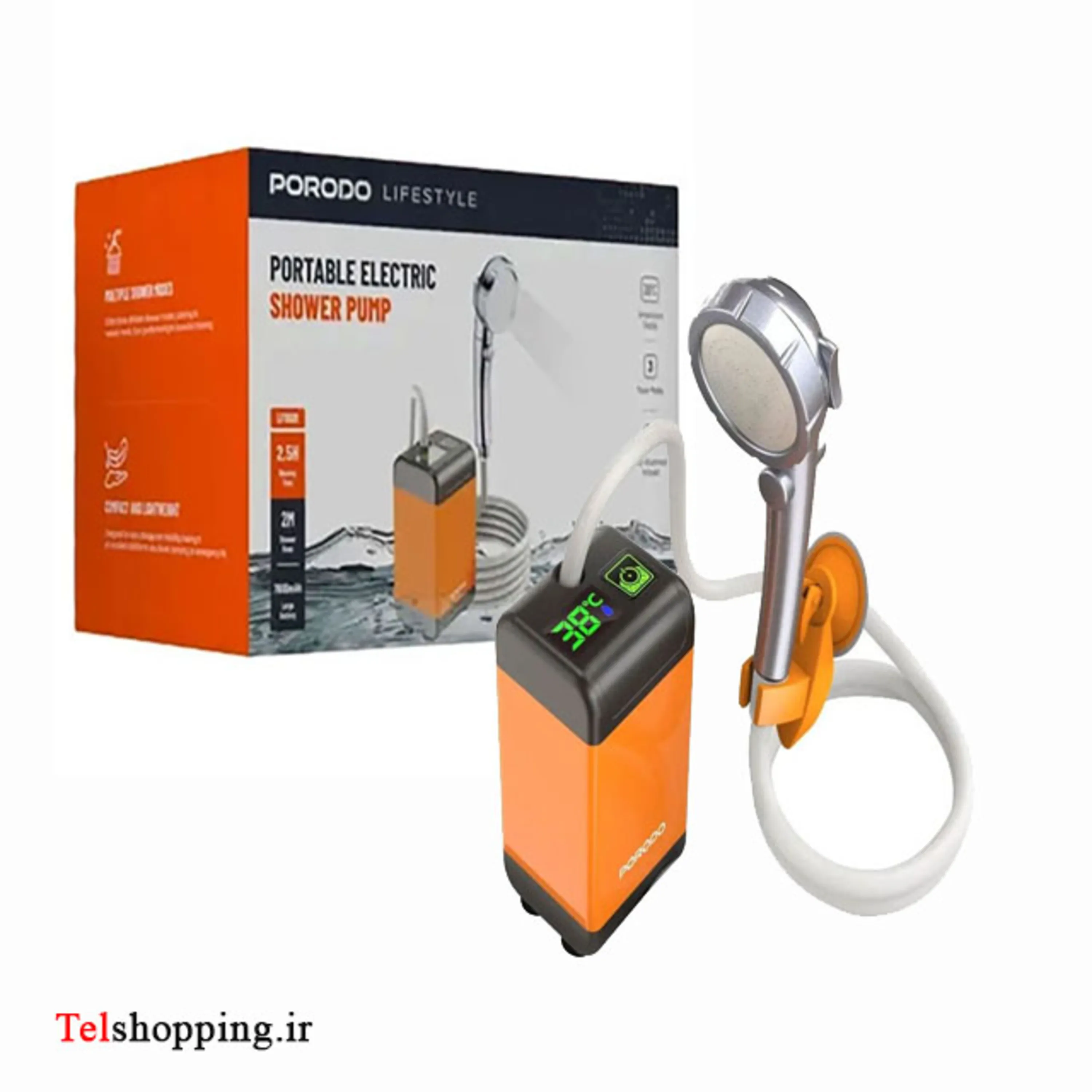 دوش شارژی پرودو مدل PD LFST021 OG قابل حمل